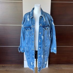 Zara denim long jacket